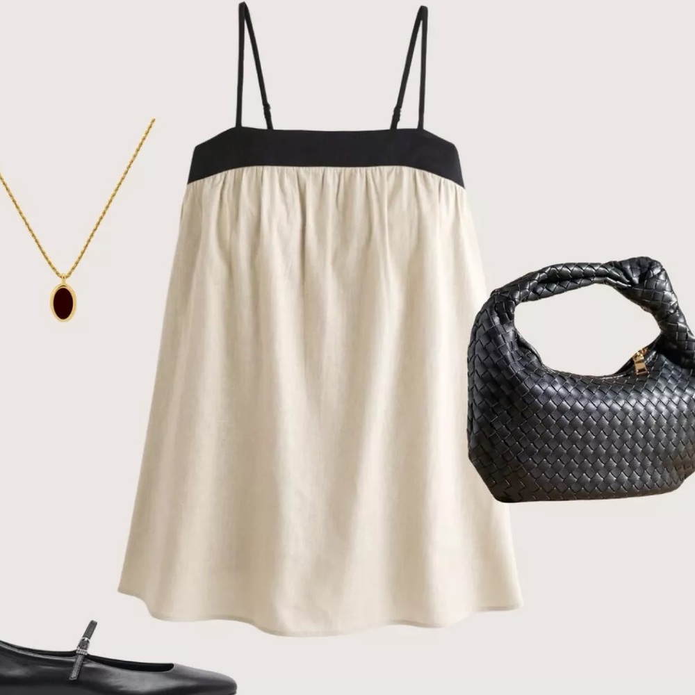 Abercrombie & Fitch Cream and Black Jumpsuit